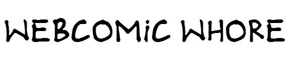webcomic whore字体