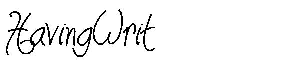 HavingWrit字体下载