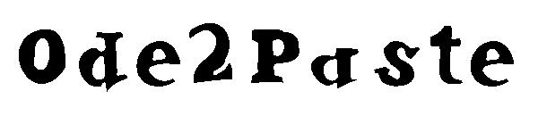 Ode2Paste字体