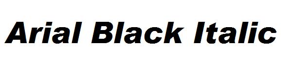 Arial Black Italic字体