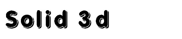 Solid 3d字体下载