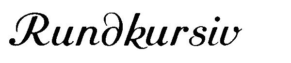 Rundkursiv字体