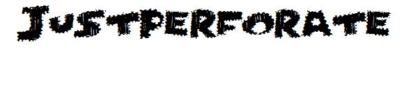 JustPerforate字体
