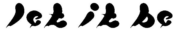 Let it be字体
