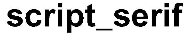 script_serif字体