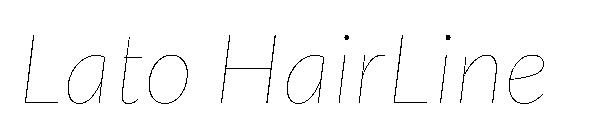 Lato HairLine字体