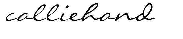 calliehand字体