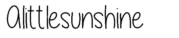 Alittlesunshine字体