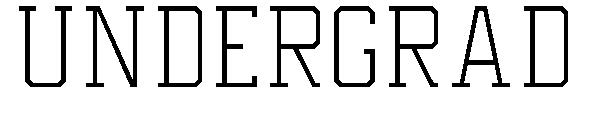 undergrad字体