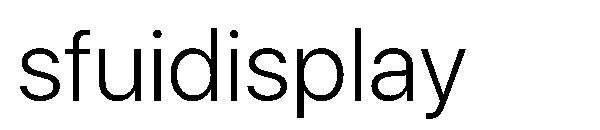 sfuidisplay字体