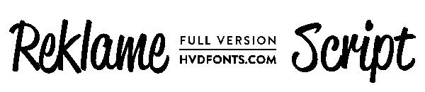 Reklame-Script字体