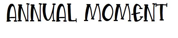 Annual Moment字体