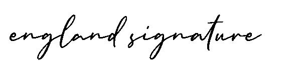 england signature字体