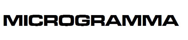 MICROGRAMMA字体