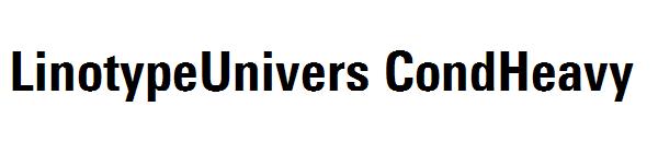 LinotypeUnivers CondHeavy字体