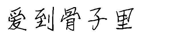 爱到骨子里字体