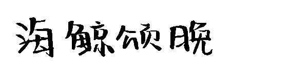 海鲸颂晚字体