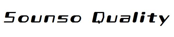 Sounso Quality字体