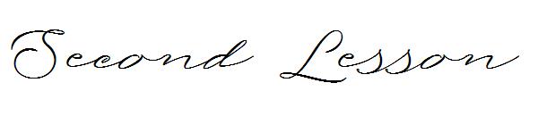 Second Lesson字体