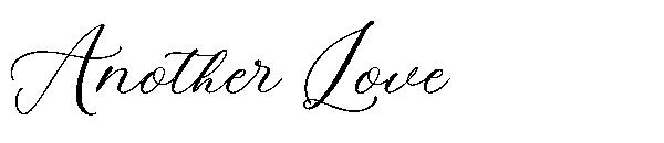 Another Love字体