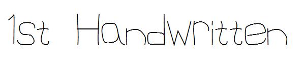 1st Handwritten字体