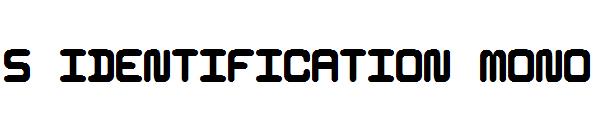 5 Identification Mono字体