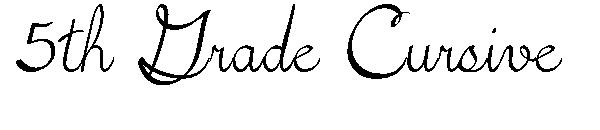5th Grade Cursive字体