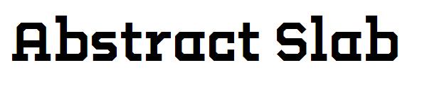 Abstract Slab字体