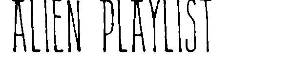 Alien Playlist字体