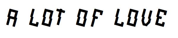 A lot of love字体
