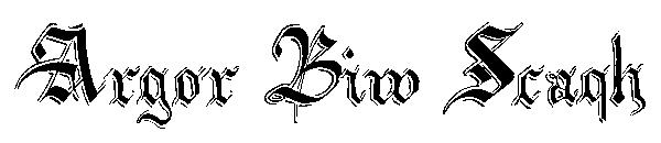 Argor Biw Scaqh字体