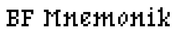 BF Mnemonik字体