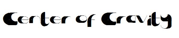 Center of Gravity字体