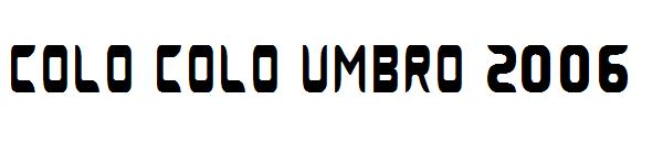 Colo Colo Umbro 2006字体