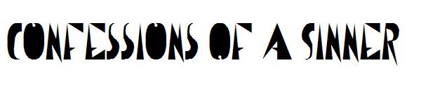 Confessions Of A Sinner字体