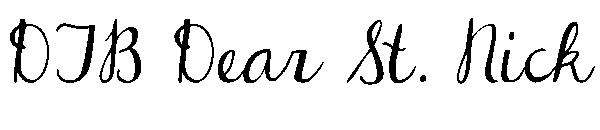 DJB Dear St. Nick字体