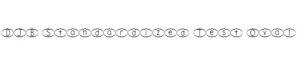 DJB Standardized Test Oval字体