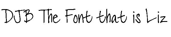 DJB The Font that is Liz字体