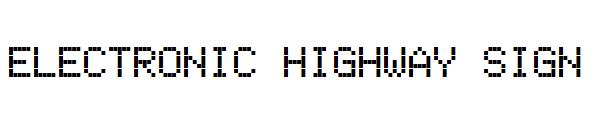 Electronic Highway Sign字体