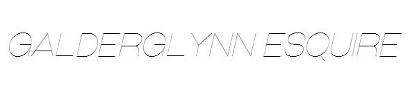 Galderglynn Esquire字体