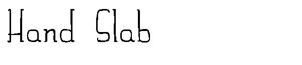 Hand Slab字体