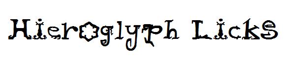 Hieroglyph Licks字体