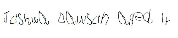 Joshua Dawson aged 4字体
