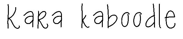 Kara kaboodle字体