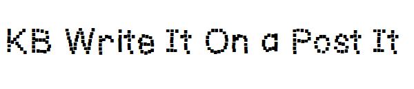KB Write It On a Post It字体
