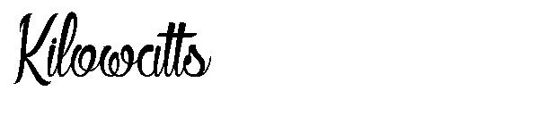 Kilowatts字体