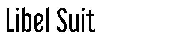 Libel Suit字体