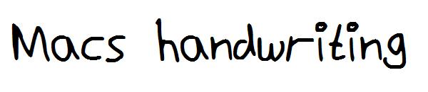 Macs handwriting字体