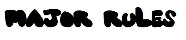 Major Rules字体