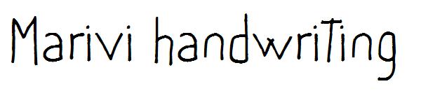 Marivi handwriting字体
